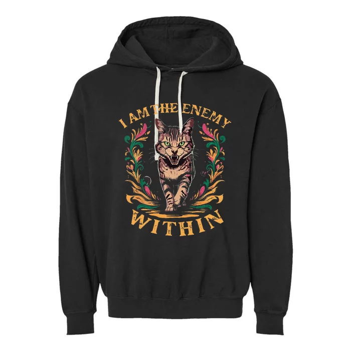 I Am The Enemy Within Garment-Dyed Fleece Hoodie