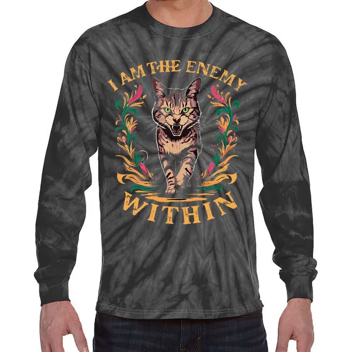 I Am The Enemy Within Tie-Dye Long Sleeve Shirt