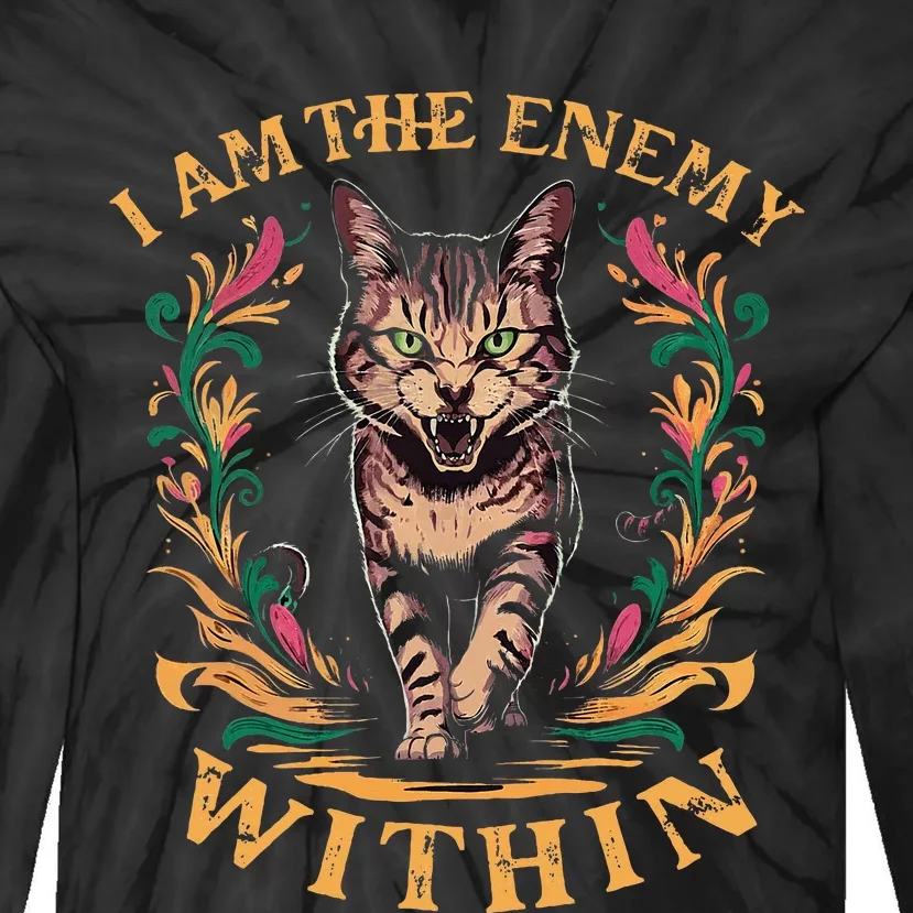 I Am The Enemy Within Tie-Dye Long Sleeve Shirt