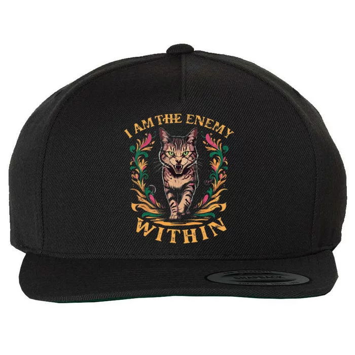 I Am The Enemy Within Wool Snapback Cap