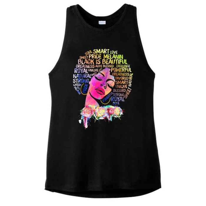 I Am The Storm Strong African Woman In Black History Month Ladies Tri-Blend Wicking Tank