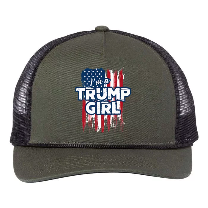 IM A Trump Girl Retro Rope Trucker Hat Cap