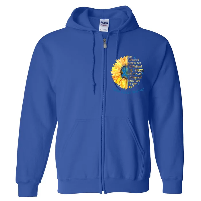 I Am The Storm Colon Cancer Warrior Gift Full Zip Hoodie