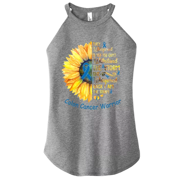 I Am The Storm Colon Cancer Warrior Gift Women’s Perfect Tri Rocker Tank