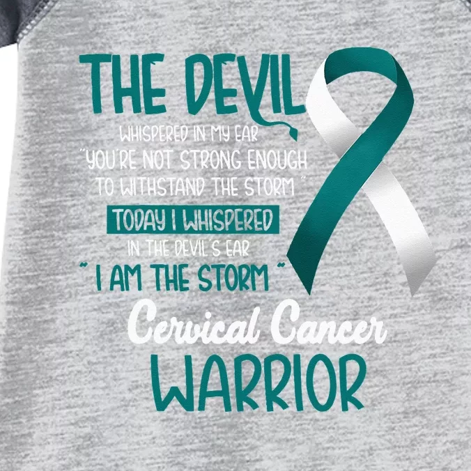 I am the storm Cervical Cancer Warrior Infant Baby Jersey Bodysuit