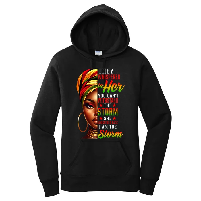 I Am The Storm Juneteenth Black History Month African Women's Pullover Hoodie