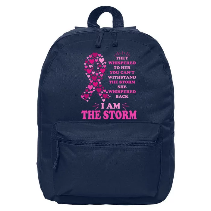 I Am The Storm Quote Breast Cancer Awareness 16 in Basic Backpack