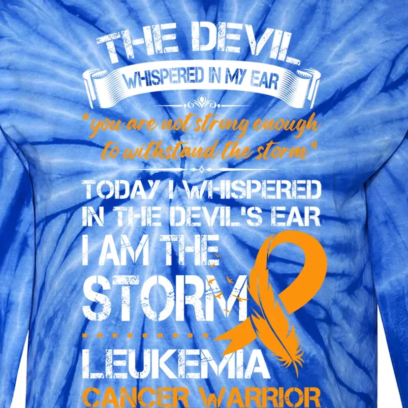 I Am The Storm Leukemia Cancer Warrior Cool Gift Tie-Dye Long Sleeve Shirt