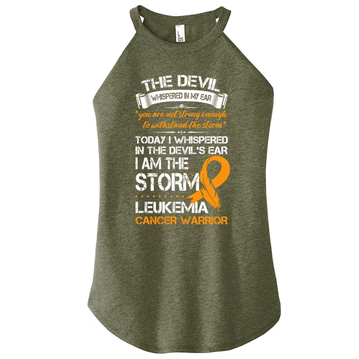 I Am The Storm Leukemia Cancer Warrior Cool Gift Women’s Perfect Tri Rocker Tank