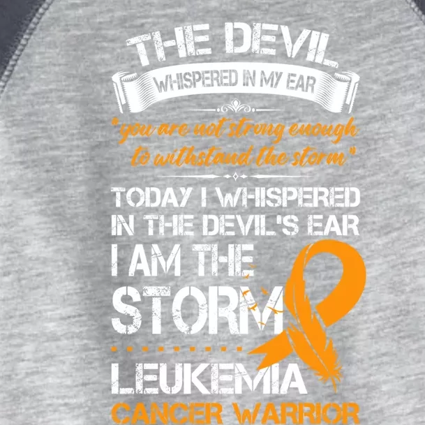 I Am The Storm Leukemia Cancer Warrior Cool Gift Toddler Fine Jersey T-Shirt