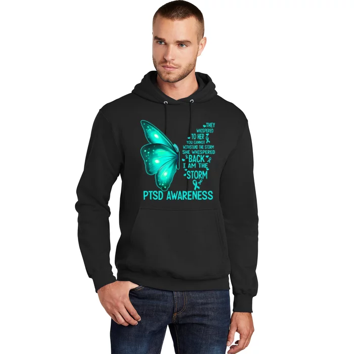 I Am The Storm PTSD Awareness Butterfly Hoodie