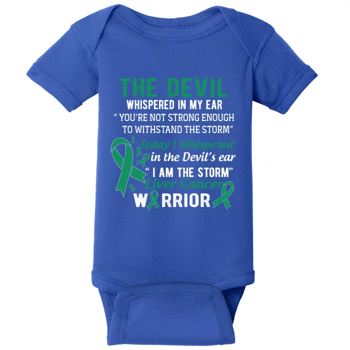 I Am The Storm Liver Cancer Warrior Funny Gift Baby Bodysuit