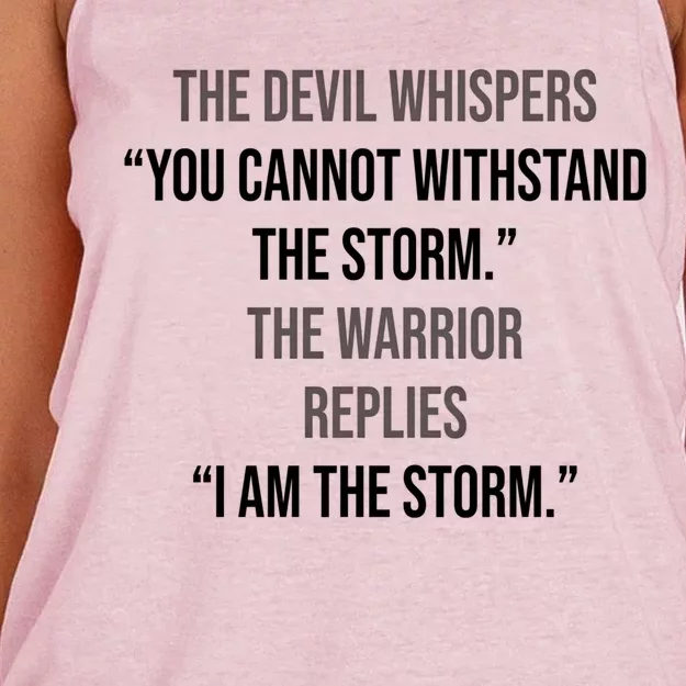 I Am The Storm Cute Gift Gym And Life Motivational Gift Women's Knotted Racerback Tank