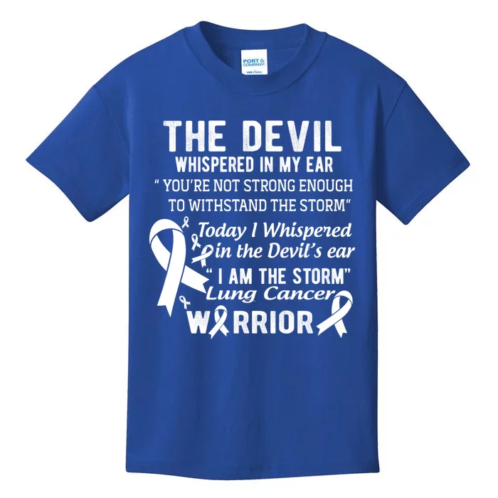 I Am The Storm Lung Cancer Warrior Gift Kids T-Shirt