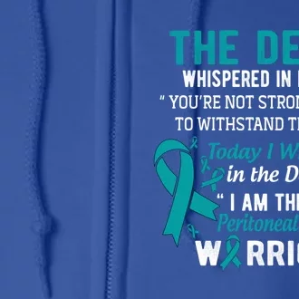 I Am The Storm Peritoneal Cancer Warrior Meaningful Gift Full Zip Hoodie