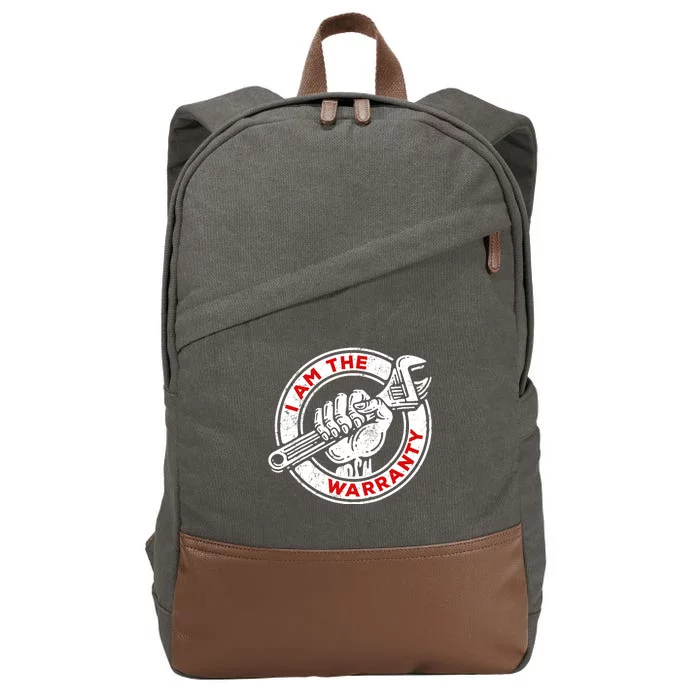 I Am The Warranty, Car Lover Cotton Canvas Backpack