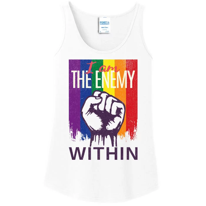 I Am The Enemy Within Lgbt Pride Gay Kamala Harris Merch Ladies Essential Tank