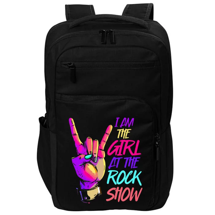 I Am The Girl At The R.Oc.K Show Retro Rock Music Impact Tech Backpack