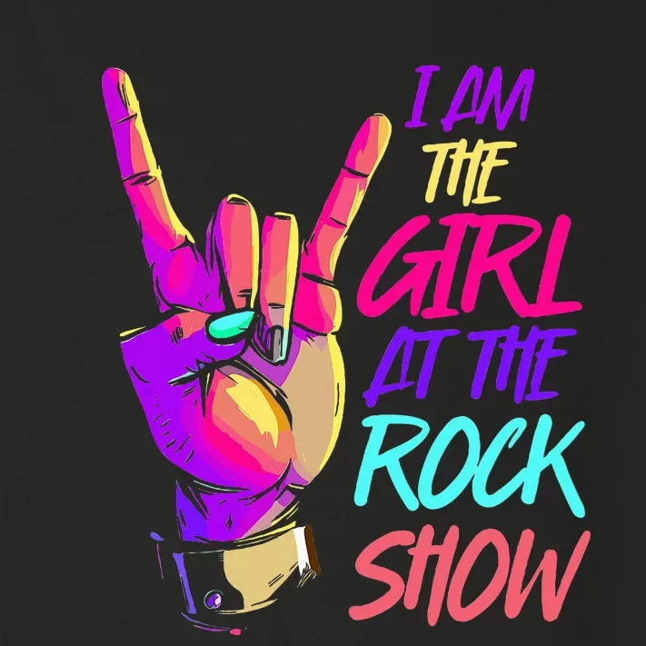 I Am The Girl At The R.Oc.K Show Retro Rock Music Toddler Long Sleeve Shirt