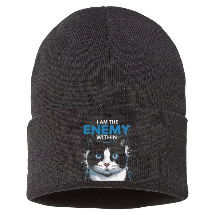 I Am The Enemy Within Sustainable Knit Beanie