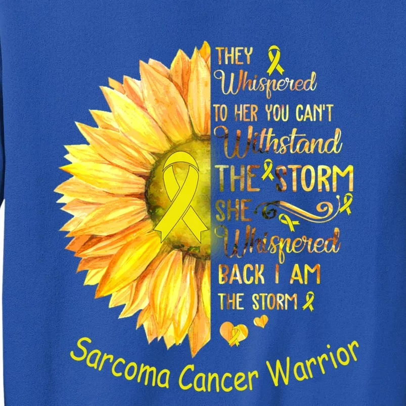 I Am The Storm Sarcoma Cancer Warrior Gift Tall Sweatshirt