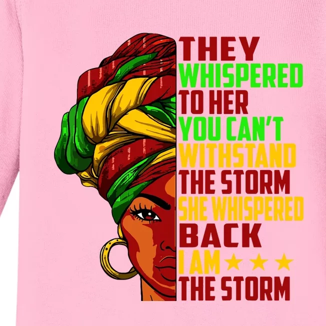 I Am The Storm Juneteenth Black History Month Baby Long Sleeve Bodysuit