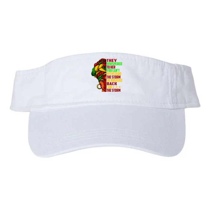 I Am The Storm Juneteenth Black History Month Valucap Bio-Washed Visor