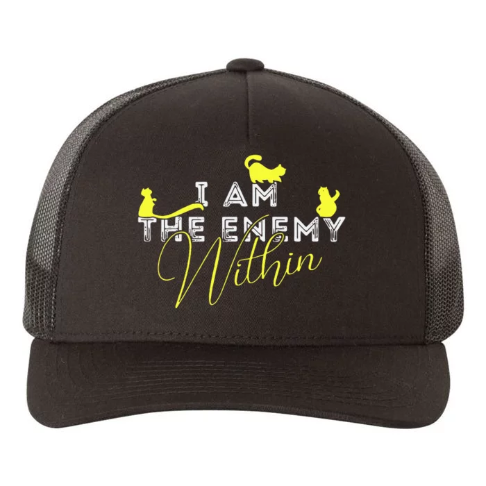 I Am The Enemy Within Pun Harris Walz Merch Yupoong Adult 5-Panel Trucker Hat