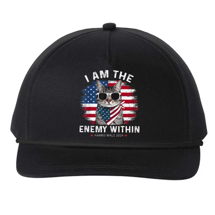 I Am The Enemy Within Kamala Harris 2024 Merch Snapback Five-Panel Rope Hat