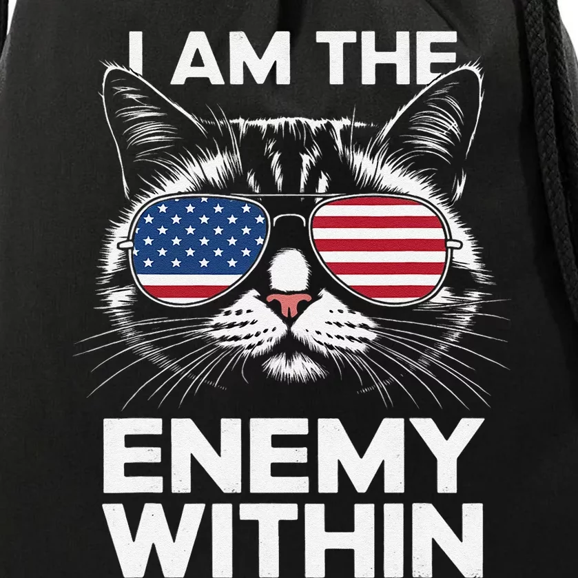 I Am The Enemy Within Kamala Harris 2024 Merch Drawstring Bag