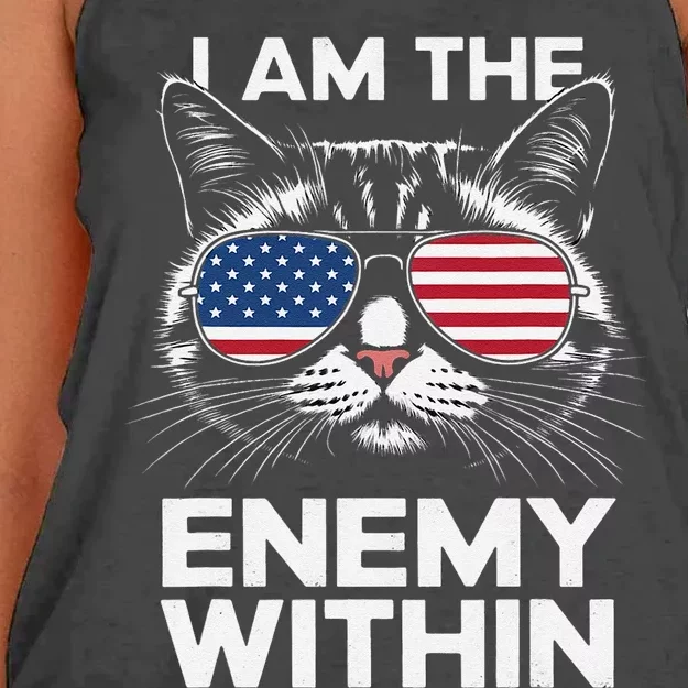 I Am The Enemy Within Kamala Harris 2024 Merch Women's Knotted Racerback Tank