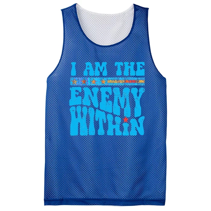 I Am The Enemy Within America Mesh Reversible Basketball Jersey Tank