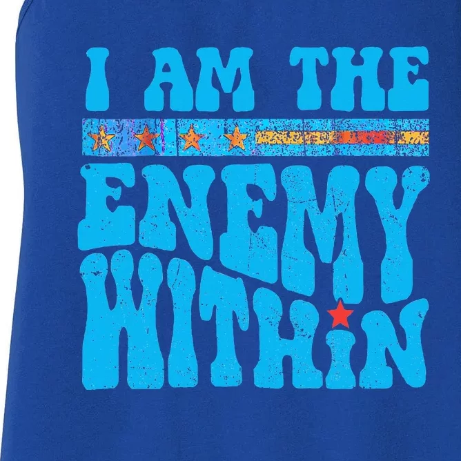 I Am The Enemy Within America Women's Racerback Tank