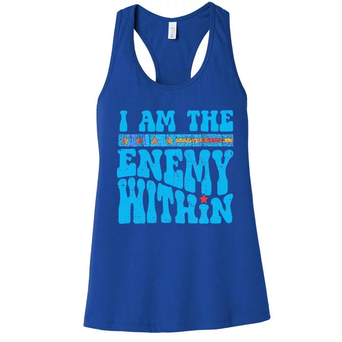 I Am The Enemy Within America Women's Racerback Tank