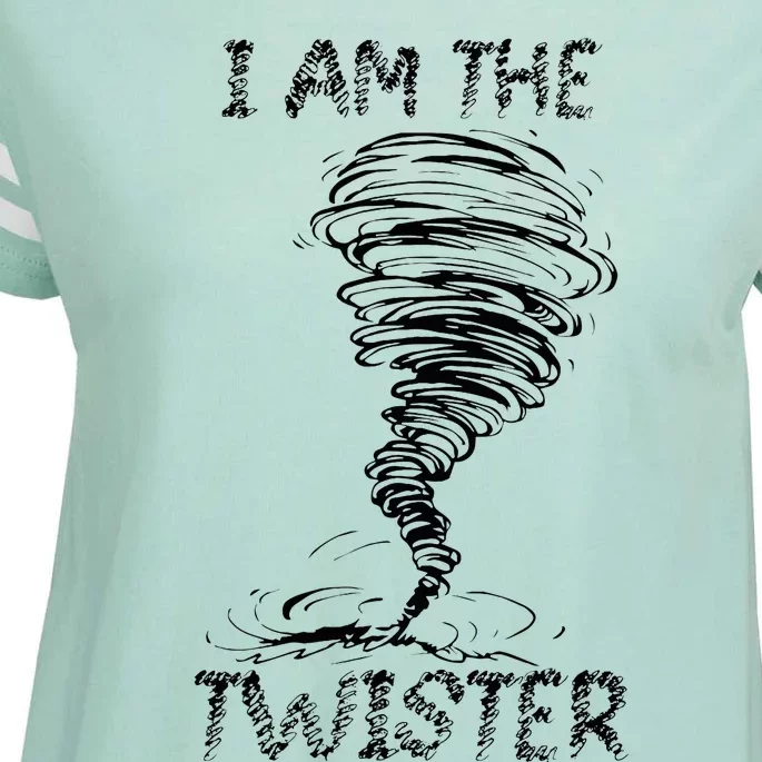 I Am The Twister Scary Storm Tornado Weather Costume Enza Ladies Jersey Football T-Shirt