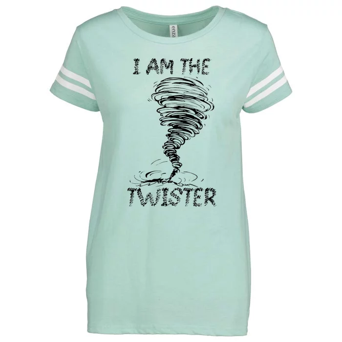 I Am The Twister Scary Storm Tornado Weather Costume Enza Ladies Jersey Football T-Shirt