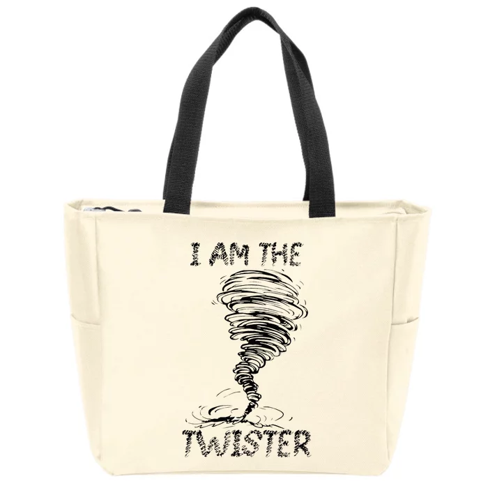 I Am The Twister Scary Storm Tornado Weather Costume Zip Tote Bag