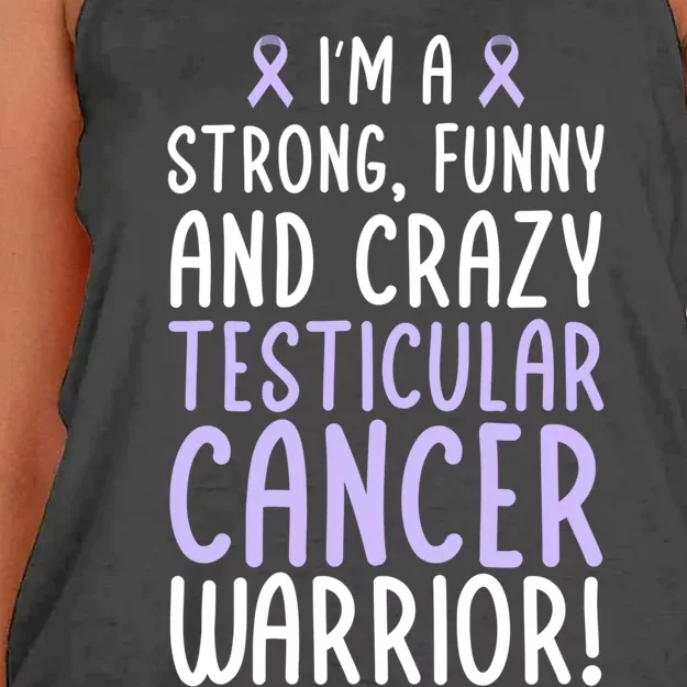 Im A Testicular Cancer Warrior! Testicular Cancer Awareness Gift Women's Knotted Racerback Tank