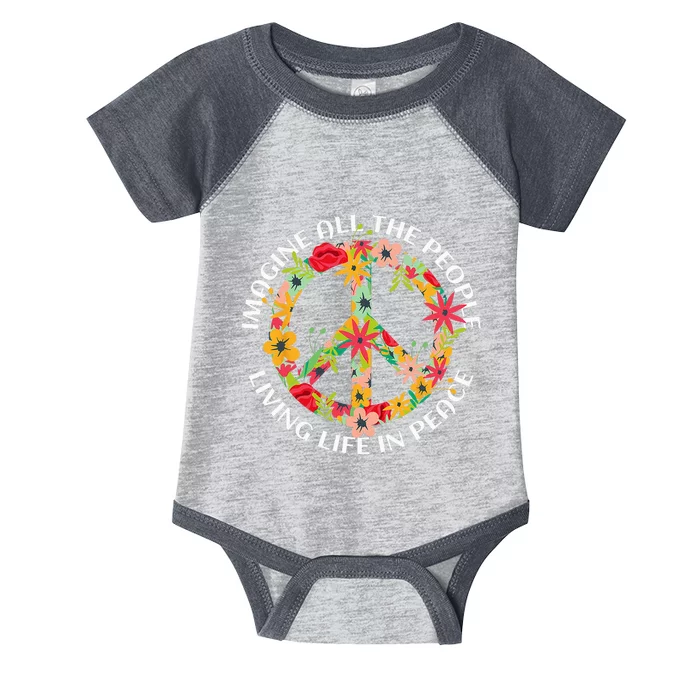 Imagine All The People Living Life In Peace Infant Baby Jersey Bodysuit