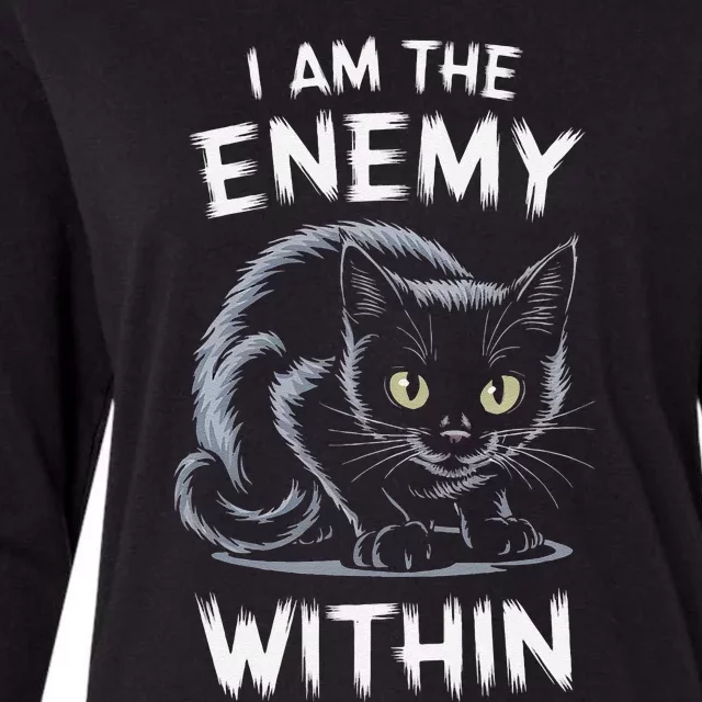 I Am The Enemy Within Womens Cotton Relaxed Long Sleeve T-Shirt