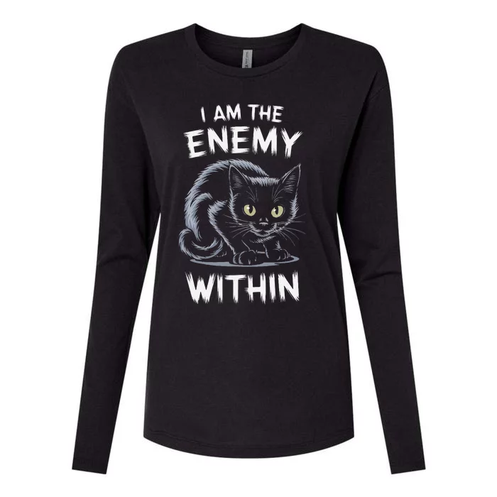 I Am The Enemy Within Womens Cotton Relaxed Long Sleeve T-Shirt