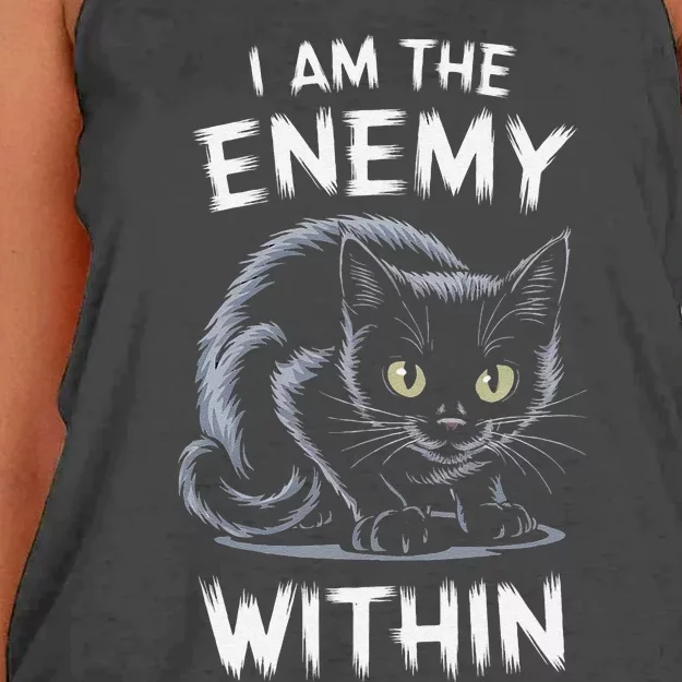 I Am The Enemy Within Women's Knotted Racerback Tank