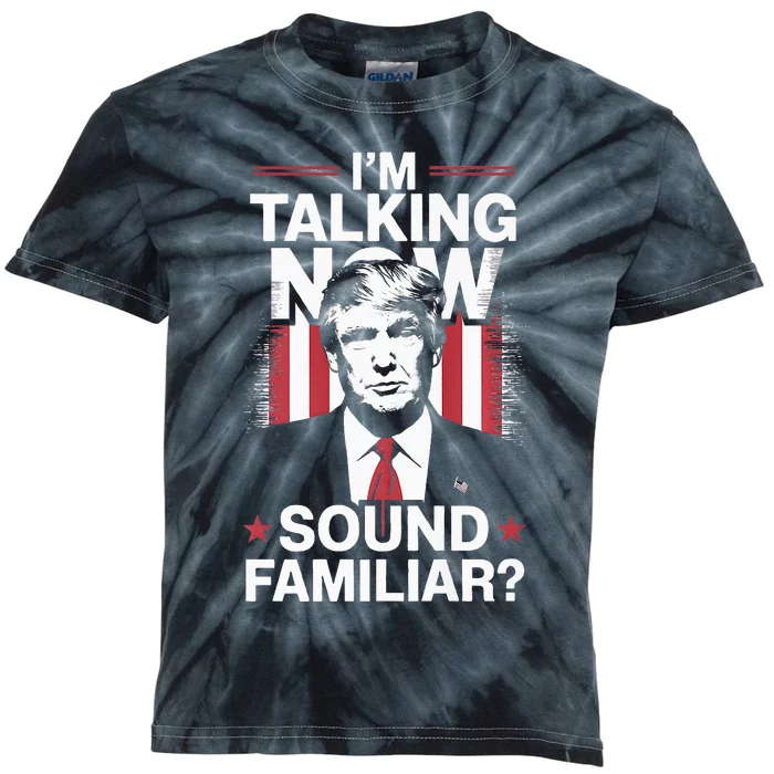 I Am Talking Now Trump Harris Debate 2024 Premium Kids Tie-Dye T-Shirt