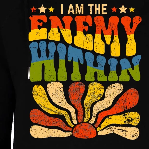 I Am The Enemy Within America Funny I Am The Enemy Within Womens Funnel Neck Pullover Hood