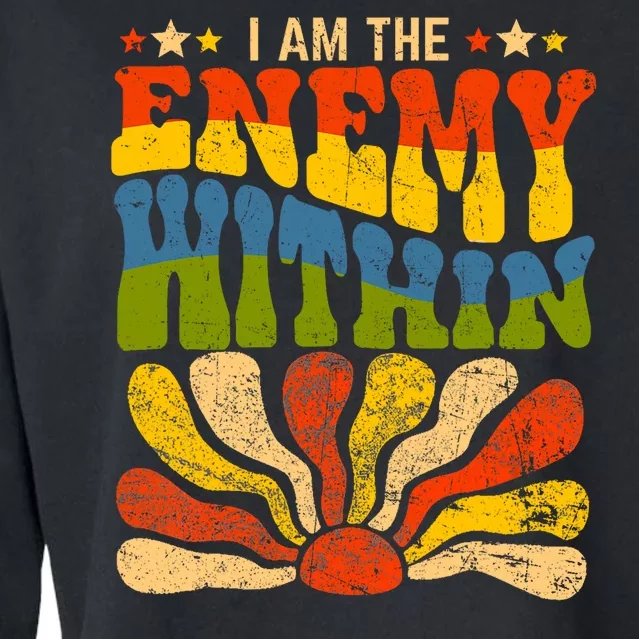 I Am The Enemy Within America Funny I Am The Enemy Within Cropped Pullover Crew