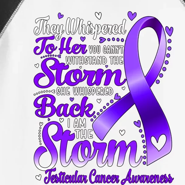 I Am The Storm Testicular Cancer Awareness Gift Toddler Fine Jersey T-Shirt