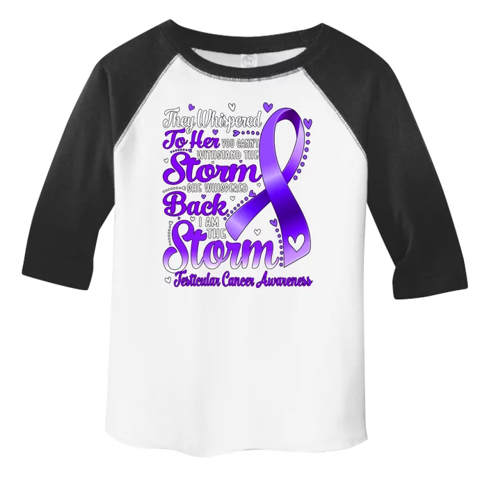 I Am The Storm Testicular Cancer Awareness Gift Toddler Fine Jersey T-Shirt