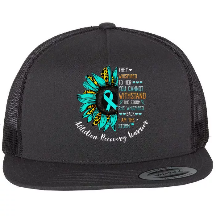 I Am The Storm Addiction Recovery Warrior Flat Bill Trucker Hat