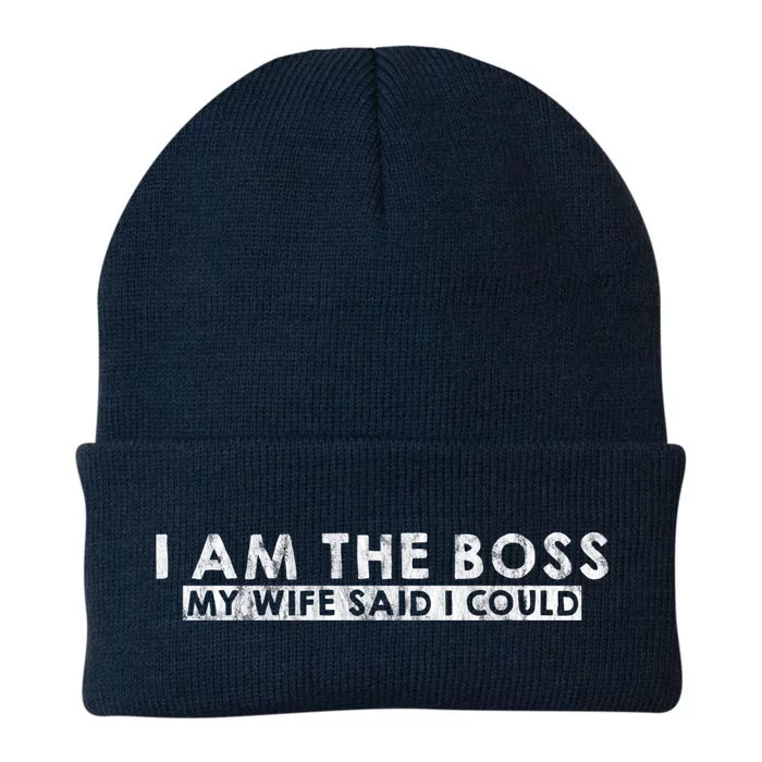 I Am The Boss Gift My Wife Said I Could Giftgift Knit Cap Winter Beanie