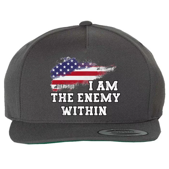 I Am The Enemy Within Wool Snapback Cap